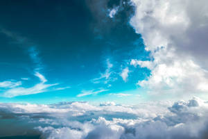 A Sea Of Blue Aesthetic Cloud Wallpaper
