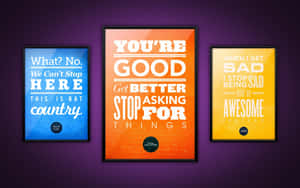 A Set Of Framed Posters Wallpaper