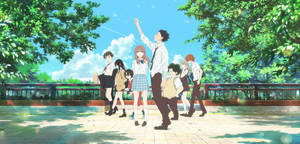 A Silent Voice Characters Poster Wallpaper