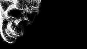 A Skull With A White Background Wallpaper