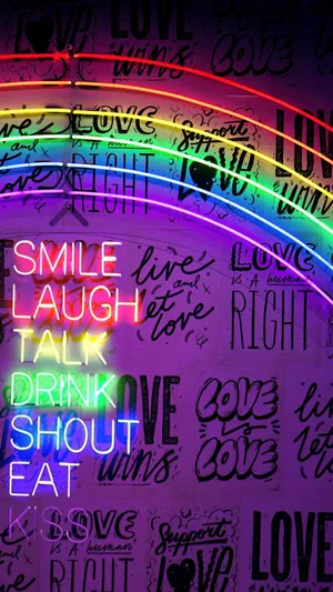 A Sleek Neon Aesthetic Smartphone Wallpaper