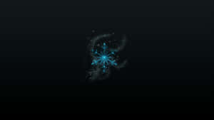 A Snowflake On A Black Background Wallpaper