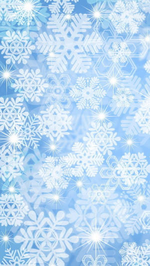 A Snowflake Shimmering On An Iphone Screen Wallpaper