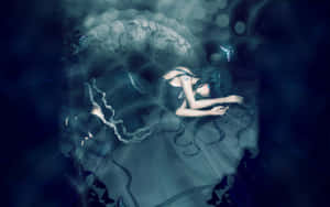 A Sorrowful Yet Captivating Anime Portrait. Wallpaper