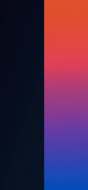 A Split Of Black And Rainbow Colors Wallpaper