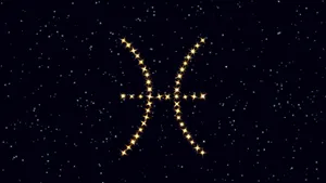 A Starry Sky With A Zodiac Sign Wallpaper