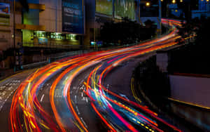 A Street With Cars Wallpaper