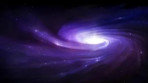 A Stunning Black And Purple Galaxy Wallpaper