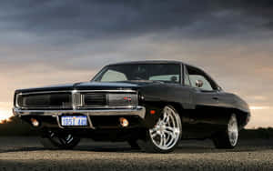 A Stunning Dodge Charger On The Road Wallpaper