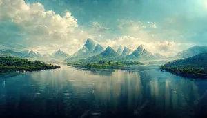 A Stunning Look Of Majestic Mountain Scenery Wallpaper