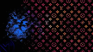 A Stunning Louis Vuitton Print Showcases The Brand's Bold And Iconic Logo. Wallpaper