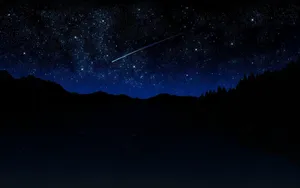 A Stunning Meteor Lights Up The Night Sky Wallpaper