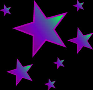 A Stunning Purple Star Twinkle In The Night Sky Wallpaper