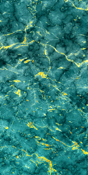 A Stunning Teal-hued Marble Surface Creates A Captivating Visual. Wallpaper