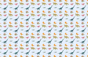 A Sweet Pattern Of A Prehistoric Friend Wallpaper