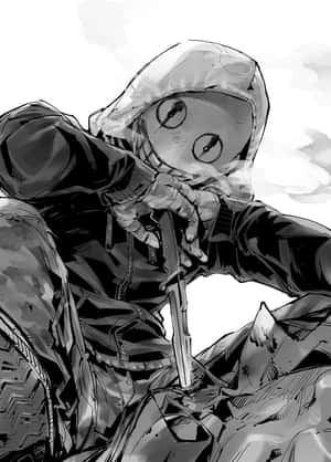 A Terrifying Horror Anime Boy Ready To Fight Wallpaper