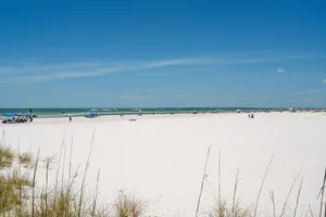A Tranquil Day At Florida's Pristine White Sand Beach Wallpaper