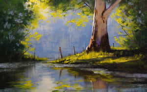 A Tree In The Water Wallpaper