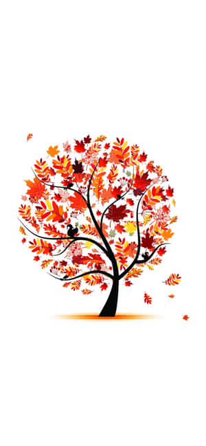 A Tree With Leaves And Leaves On It Wallpaper