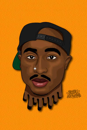 A Tribute To Tupac Shakur - An Icon Of Rap Music Wallpaper