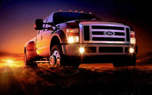 A Truck Driving On A Hill Wallpaper
