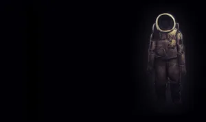 A Unidentified Astronaut Adrift In Space Wallpaper