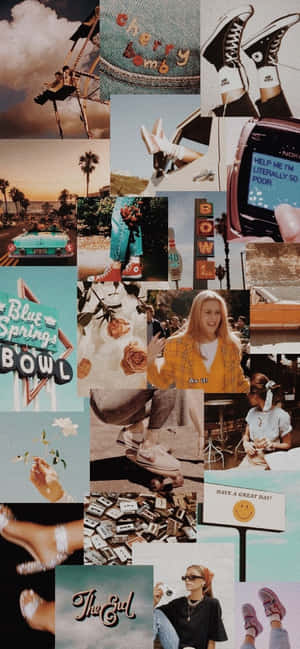 A Unique Vintage Collage Wallpaper