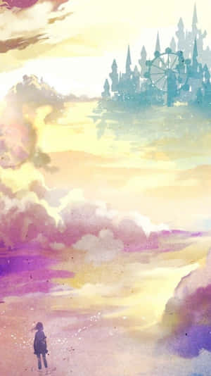A Unique Watercolor Painting Of An Iphone Wallpaper