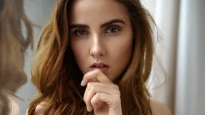 A Very Pretty Girl Staring Intensely Wallpaper