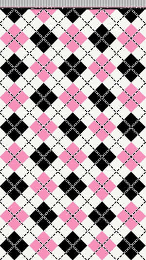 A Vibrant And Bold Combination Of Pink, Black And White Wallpaper