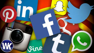 A Vibrant Collection Of Popular Social Network App Icons. Wallpaper