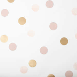 A Vibrant Display Of A Pink And White Polka Dot Pattern Wallpaper