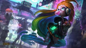 A Vibrant League Of Legends Battle Unfolding In Technicolor. Wallpaper