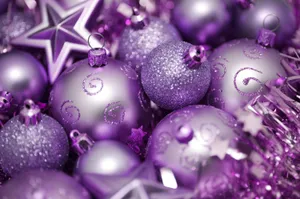 A Vibrant Purple Christmas Celebration Wallpaper