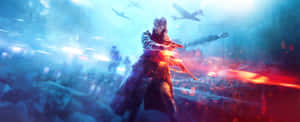 A Vibrant Snapshot From Battlefield V At 3440x1440 Resolution Wallpaper