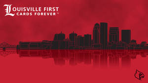 A Vibrant Sunset Over Louisville Skyline Wallpaper