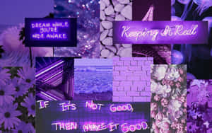 A Vibrant Vintage Purple Aesthetic Wallpaper