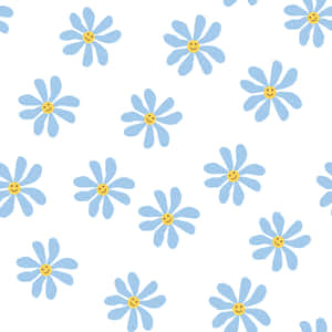 A Vibrantly Patterned 70s Inspired Floral. Wallpaper