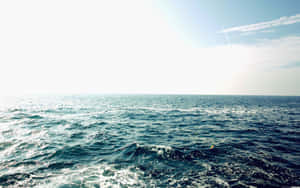 A View Of The Ocean From A Boat Wallpaper