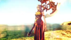 A Warrior Stands Ready To Defend The World From Chaos In Blade And Soul Wallpaper