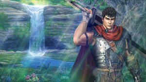 A Waterfall Behind Berserk Guts Wallpaper