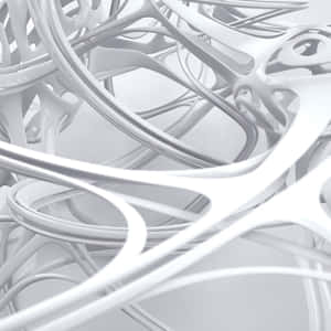 A White Abstract Design With Many Different Shapes Wallpaper