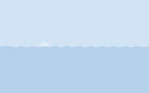 A White Boat In The Ocean Wallpaper