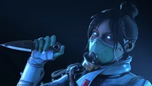 A Woman Holding A Knife In Her Hands Wallpaper
