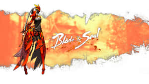A Woman In A Red Dress With The Words Blk Soul Wallpaper