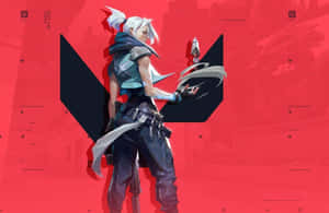 A Woman In A White Outfit Holding A Sword Wallpaper