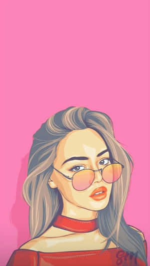 A Woman In Glasses Is Wearing Sunglasses Wallpaper