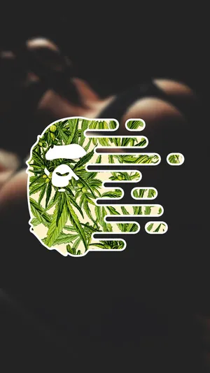 A Woman With A Marijuana Leaf On Her Face Wallpaper