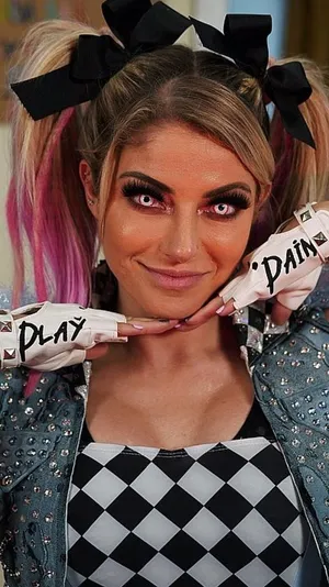 A Woman With Pink Hair And Pink Shoes Wallpaper