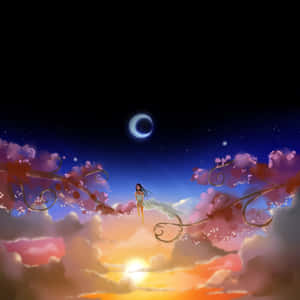 A Young Girl Happily Using An Ipad Wallpaper